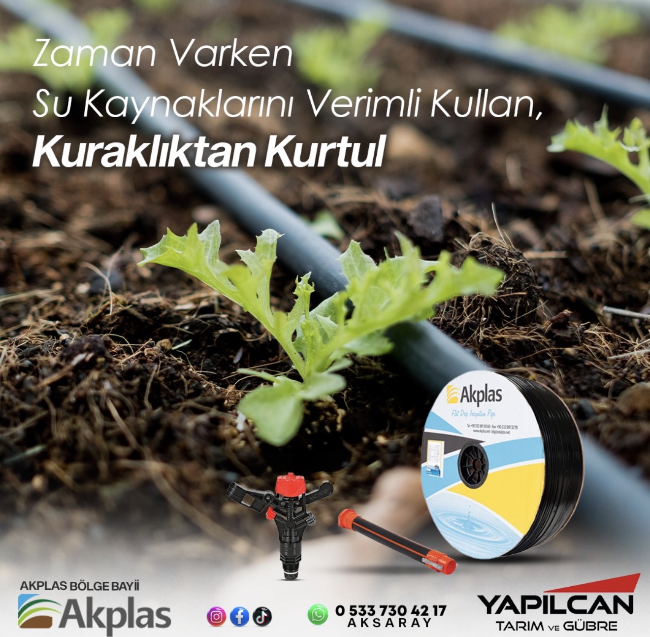 AKPLAS damla sulama sistemi