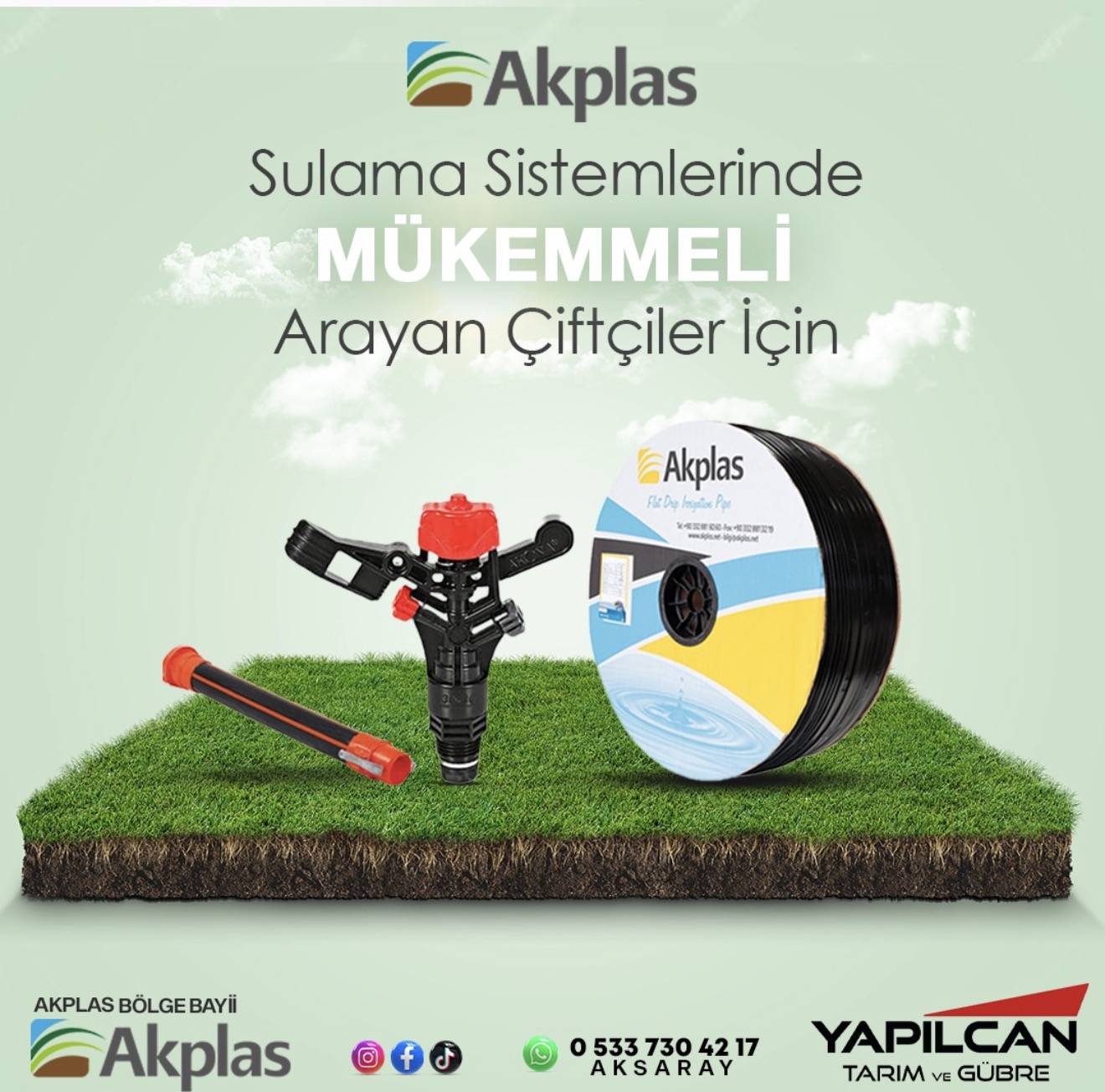 AKPLAS yağmurlama ve damla sulama ürünleri