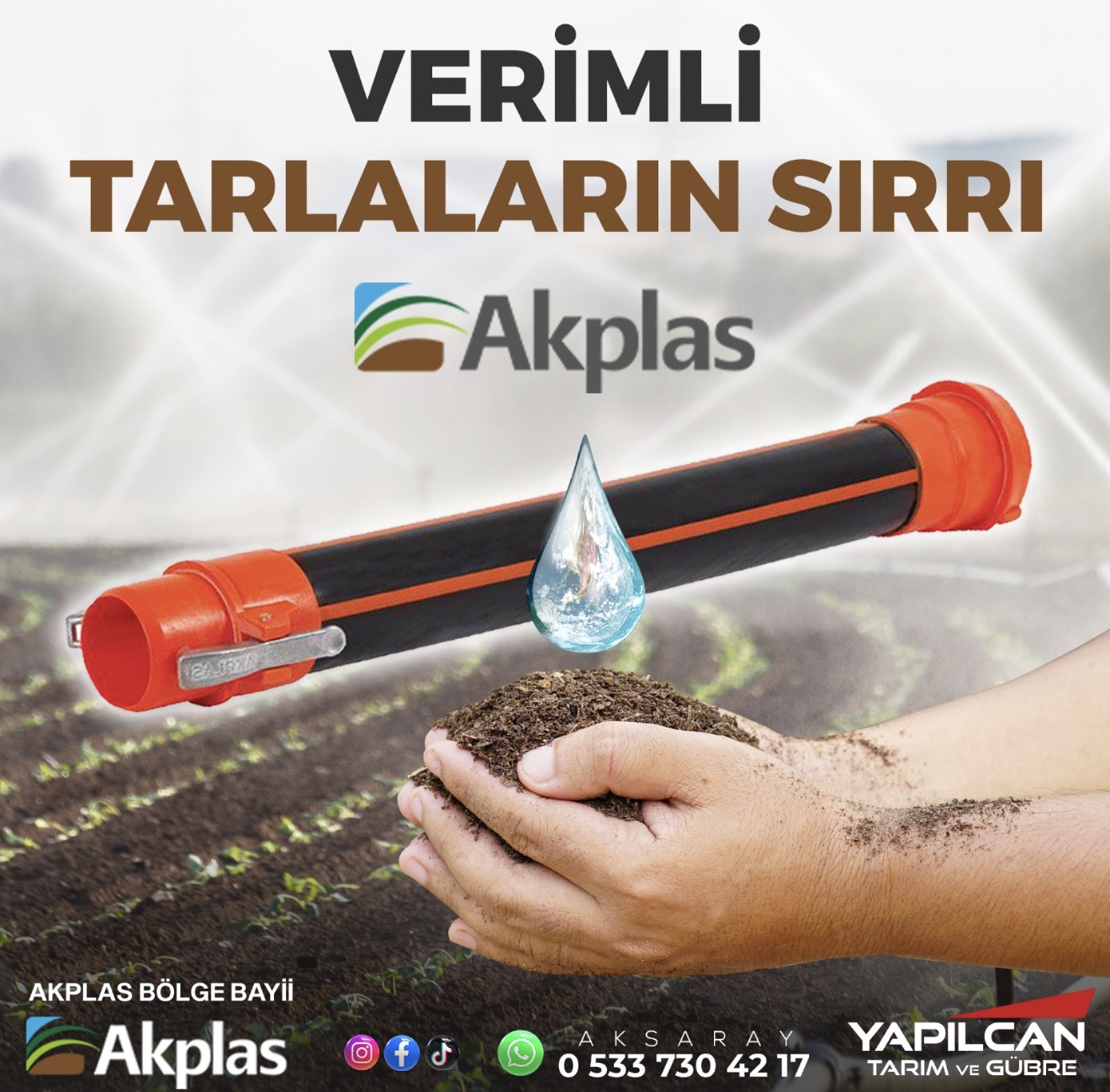 AKPLAS mandallı yağmurlama borusu